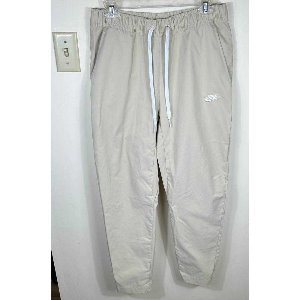 Nike Club Pants Mens Size M Sanddrift Woven Tapered  DX0623-126 Sportswear GORP